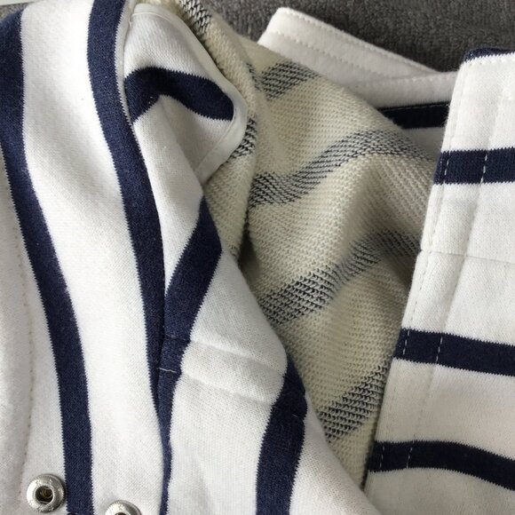 LOFT Draw String Long Sleeve Striped Jacket Top Sz M/L - Picture 11 of 11